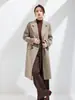 Outono e Inverno 100% Lã Gola V Ampla Slim Fit Elegante e Fashionável Peça de Vestuário Externa de Lã Dupla Face Blazer de Terno de Lã