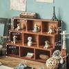 Multi-grade divisória caixa de armazenamento parede pendurada prateleira antiga cultural jogar ornamentos rack de exibição multi-camada de madeira retro zakka armário