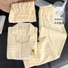 Novo Pijama Fofo de Estudante Tamanho Grande com Bojo para Mulheres, Estilo Primavera e Verão, Pode Ser Usado Fora de Casa, Conjunto de Roupa de Casa Três Peças Soltinho