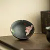 Taza de Té Negra de Cerámica Pintada a Mano Flor de Loto con Salpicaduras Doradas Taza Maestra Taza Sombrero de Hongo Taza Exquisita para Cata de Té Taza de Cerámica Hogareña Té Gongfu
