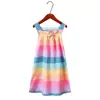 Nuevo Bata de Noche de Verano para Niños de Comercio Exterior 2026 Algodón Seda Dulce Dibujos Animados Estampado Completo Vestido de Tirantes para Niñas Suave y Transpirable
