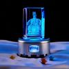 Imperador de Jade 3D personagem tridimensional gravação a laser cubo de cristal luminoso criativo varanda artesanato para casa ornamentos