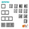 Tipo 82 EU Padrão Europeu Tomada de Interruptor Combinada Tipo Europeu c Painel de Carregamento Cinza