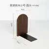 Sujalibros de Madera Maciza de Nogal Negro, Sujalibros Creativos y Simples para Escritorio de Oficina, Almacenamiento de Libros Móvil y Artículos de Decoración