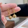 Pendientes de Bola Anudada Retro Franceses para Mujer, Pendientes de Cobre con Diseño de Nicho Estilo Hong Kong, Joyería de Lujo Ligero