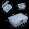 Caja rectangular de plástico pp de fábrica, caja de almacenamiento transparente para piezas, caja de almacenamiento cuadrada para empaque de productos pequeños