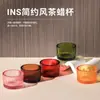 Taza de Vela de Pared Gruesa con Patrón Vertical Cena Romántica a la Luz de Velas Nórdica Portavelas para el Hogar Casa de Huéspedes Decoración del Hogar