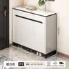 Armário de sapatos para porta de entrada com sensação de luxo leve e de alta qualidade, armário de armazenamento para hall de entrada de casa, armário de sapatos para uso no corredor fora da porta, armário de entrada, armário sapateira
