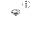 Aleación de Titanio G23 Joyería para Piercing de Labio Accesorios Zirconia Cuero Genuino Superficie Perforada Joyería Corporal 0.9 Simple y Natural