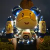 Regalos Luminosos para Puestos Promocionales de Verano: Alas de Oso Interestelares, Decoraciones Inflables para la Espalda, Alas de Mariposa de Papel de Aluminio para Niños