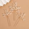 Joyería Poética Tocados de Novia Set de Tres Piezas Broche de Perlas Europeo y Americano AliExpress Transfronterizo Caliente Cabello Perla Hecha a Mano