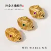 Novos Acessórios de Contas Cilíndricas com Pedras Preciosas Incrustadas na Cor Dourado Areia Material para DIY Feito à Mão Acessórios Pulseira Vestível Contas de Mão com Contas