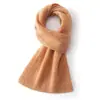 Cachecol 100% cashmere puro, cachecol quente de outono e inverno feminino, tricot torcido, tricot espessado, aquecedor de pescoço de comprimento médio