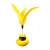 Juguete para gato tipo sonajero con pluma de resorte, palo rascador para gatos auto-entretenido para aliviar el aburrimiento, accesorio interactivo duradero para mascotas gatos oscilante