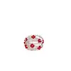 """""" Anillo Sencillo de Múltiples Capas con Perlas Rojas Estilo Coreano con Diseño Único y Distintivo para el Dedo Índice