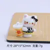 Gato de Cola Larga de Dibujos Animados de Cola 3D Accesorios Hechos a Mano para Bricolaje Pegamento de Crema Resina Materiales de Piezas Pequeñas Venta al por Mayor