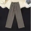 Pantalones Rayados Vintage para Hombre, Estilo Americano Old Money para Primavera y Otoño, Pantalones Casuales Rectos Sueltos