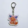 Animación de Dibujos Animados Pokémon Periférico Llavero Acrílico Serie Eevee Bidimensional Colgante Decoración de Llavero