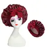 Sombrero Redondo con Cinta de Cola Larga Estampado de Cerezas Transfronterizo Sombrero para Belleza y Cuidado del Cabello Sombrero de Satén Degradado Gorro de Dormir Bestseller de Amazon