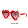 Gafas de Sol Infantiles Perla Amor Gafas Transfronterizas para Niños y Niñas Personalidad de Princesa Corazón de Melocotón Gafas de Sol Decorativas para Fotografía