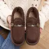 Suporte à Personalização Mais Veludo Espessado Quente Sapatos de Pano Old Beijing Solado Macio Antiderrapante Solado de Feijão Sapatos de Algodão Modernos Casuais Sapatos para Mãe