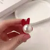 Lindo Pasador de Pelo con Flequillo de Conejo Rojo 2023 Nuevo Celebridad de Internet Versátil Flequillo Roto Cabeza de Princesa Pinza Pequeña para el Cabello Pasador