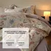 Conjunto de cama de quatro peças 100% algodão puro escovado a carbono, conjunto de três peças 100% algodão puro, capa de edredom estampada, produtos térmicos para outono e inverno