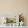 Juego de Té Cultural y Creativo Guochao, Juego de Regalo para Reuniones Anuales de Empresa, Regalos Prácticos para Eventos de Negocios, Celebraciones de Aniversario, Souvenirs de Alta Gama
