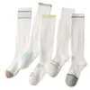 Calcetines Funcionales Deportivos para Pantorrilla para Mujer, Específicos para Verano, para Fitness, Running, Cuerda para Saltar, Compresión, Elásticos Adelgazantes de Presión en la Pierna, Tubo Largo