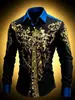 Nueva camisa de manga larga estampada para hombre, moderna camisa casual con estampado digital para comercio exterior