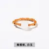 Jingdong Joias Anel de Cristal Natural Estilo Nicho High-End Anel Elástico de Bola Redonda para Mulheres Anel Pequeno da Moda