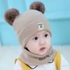 Gorro de Lana para Bebé de 3-6-12 Meses Niños y Niñas, Gorro de Punto Cartoon para Otoño que Protege las Orejas, Moderno y Delgado