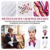 Set de Accesorios de Auxiliar de Vuelo para Cosplay de Halloween: Sombrero de Auxiliar de Vuelo, Bufanda, Guantes, Gafas de Sol, Pin de Avión, Accesorios para Actuación en Escenario