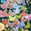 Paquete de pegatinas de día hermoso Serie Mariposa de Cristal joyería de mariposa cuenta manual pegatinas decorativas DIY 30 piezas 6 estilos