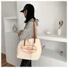 Bolsa de Lona para Mujer, Bolso de Hombro Escolar, Bolsa de Lona de Gran Capacidad para Mujer, Bolso de Mano Moderno Estilo Coreano, Mochila para Llevar a Mano para Estudiantes Universitarios