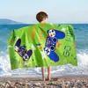 Toalla de baño infantil de microfibra con estampado de dibujos animados, fabricantes transfronterizos de toallas de playa de Amazon, toalla absorbente de secado rápido para natación