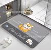 Tapete Absorbente de Barro Diatómico Tapete de Piso para Inodoro Secado Rápido Puerta de Baño Alfombra Antideslizante para Pies Alfombra Suave para Inodoro Linda de Dibujos Animados