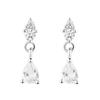 Pendientes de plata esterlina S925 2025 nuevos, sencillos, a la moda, versátiles, con colgante de taladro, hebilla roscada, diseño nicho.