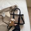 Bolsa de ombro feminina casual, simples, portátil, nova, primavera de 2025, bolsa tote, bolsa transversal