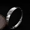 Ventas Directas de Fábrica Pulsera de Plata Push-Pull de Flor de Coche para Mujer Flor de Durazno Flor de Ciruelo Pulsera de Peonía Regalo de Cumpleaños Joyería al por Mayor