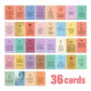 36 Tarjetas de Compra Directa Transfronteriza con Colores Macarrón de Sanación de Psicología Positiva, Tarjetas Decorativas de Regalo de Crecimiento Personal para Mujeres Inspiradoras