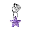 ¡Wow, Joyería para Piercing Personalizada Cabeza de Bala Estrella de Cinco Puntas Redonda Marquise Circonita Pendientes de Barra Recta F136 Aleación de Titanio