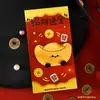 Ano do Cavalo Desenho Animado de Ano Novo Pelúcia 3D Envelope Vermelho Bolsa de Dinheiro da Sorte de Ano Novo Fofa Festiva Festival da Primavera Presente para Crianças Envelope Vermelho