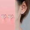 Aretes de plata esterlina 925 para mujer, para perforaciones de oreja, 2022 Nuevo, marea ins, simples, pequeños, lindos, aretes no alérgicos