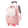 Mochila con Carrito de Pescado Natural de Aspecto Elegante Seis Ruedas Escaleras Subida Mochila al por Mayor Estudiante de Secundaria Estudiante de Primaria Protección de la Columna Vertebral Bolso Escolar