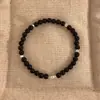 Pulsera Tejida a Mano de Plata de Ley S925 con Cuentas de Ágata Negra y Moneda de Cobre Estilo Chino Nuevo Simple Pulsera Unisex Joyería