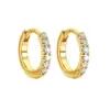 Aretes Redondos Micro-Incrustados de Aguja de Plata S925 Estilo Caliente Transfronterizo Europeo y Americano Aretes de Moda Personalizados Aretes Joyería para Mujer