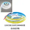Tira de Luz COB 12V 24V 320 Luces 480 Luces 8mm Cri 95 Luz Blanca Luz Cálida Luz Neutra 2700K 3500K
