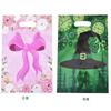Patrón de Sombrero de Bruja con Lazo Transfronterizo Bolso de Mano Decoración de Fiesta Navideña Bolsa de Regalo Bolsa para Empaque de Dulces con Película Iridiscente