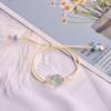 Pulsera de Flor Real de Niña de Planta de Vidrio Pulsera de Gipsófila de Flor Seca Joyería Simple Hecha a Mano con Encaje para Estudiante